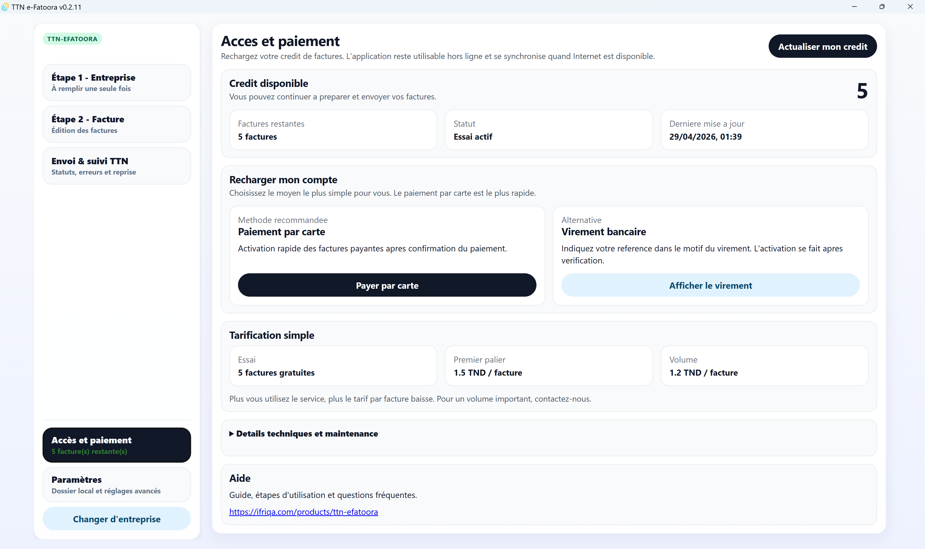Accès et activation TTN e-Fatoora